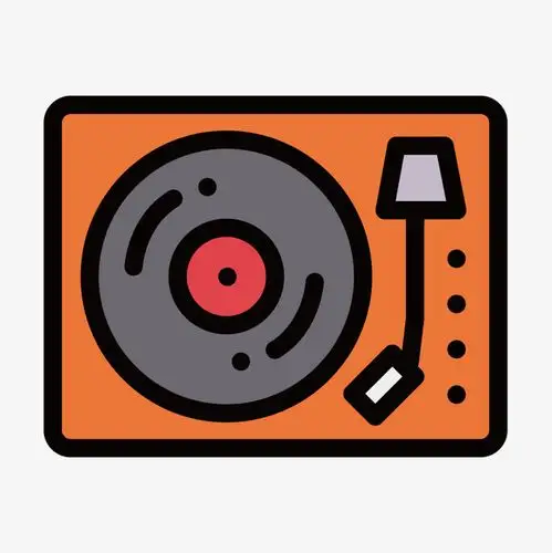 灰色扁平化音乐播放元素