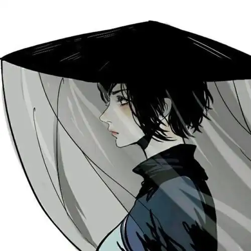 斗笠面纱女侠客_卡通人物头像图片_扣扣居