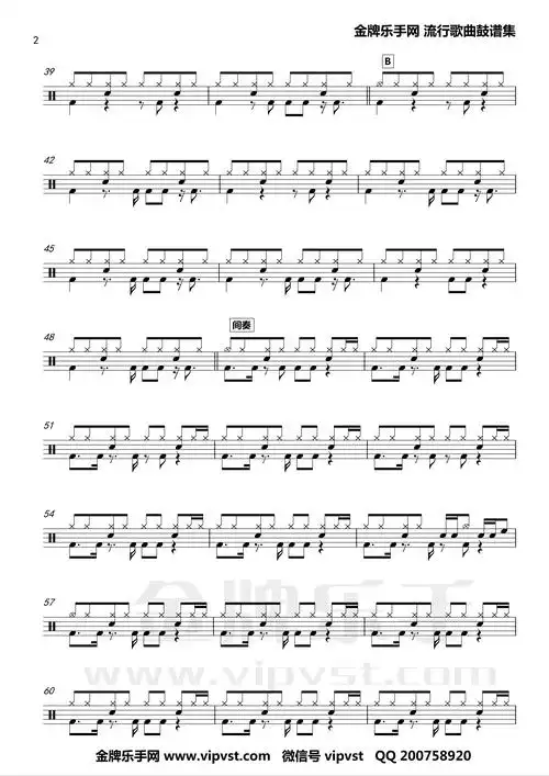 【鼓手】朴树 - 平凡之路 鼓谱