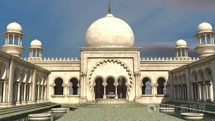 白色的阿拉伯宫殿