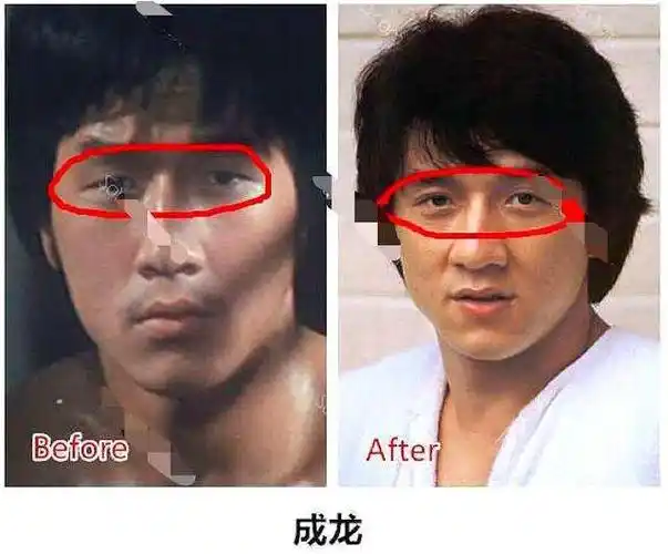 成龙双眼皮是割的吗 疑成龙旧照曝光和现在判若两人?