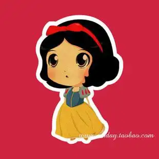 可爱 白雪公主 旅行箱贴纸 行李箱贴纸 3m 笔记本电脑贴纸 sp1216