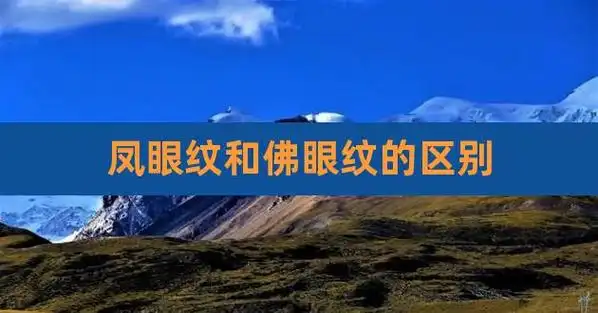 凤眼纹和佛眼纹的区别