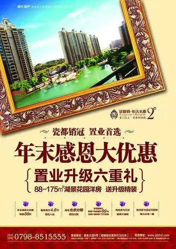 新恒大名都地产精美海报psd