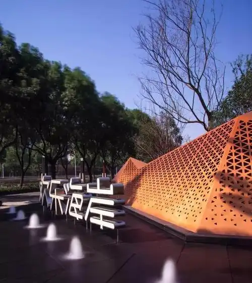 入口logo墙-花瓣网|陪你做生活的设计师 | pg意向图 景观前线 访问www