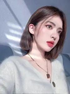 假发短发女自然全头套式中分无刘海bobo头短直发圆脸发型假发套