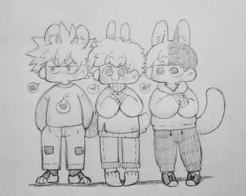 好久没画这三小只了().