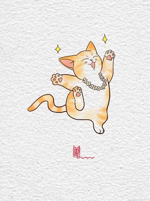 可爱的猫咪简笔画教程画画