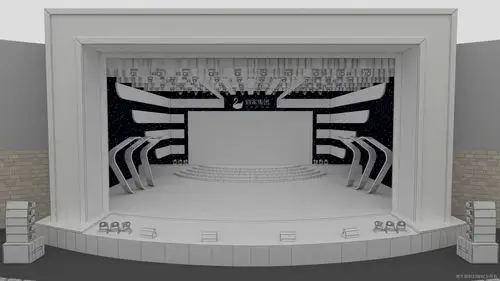 剧场企业会议活动舞台效果图|设计-元素谷(osogoo)