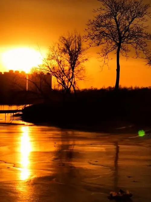 奇葩!冬季少见的晚霞美景