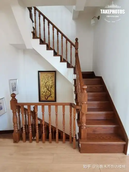 包实木楼梯,红橡木