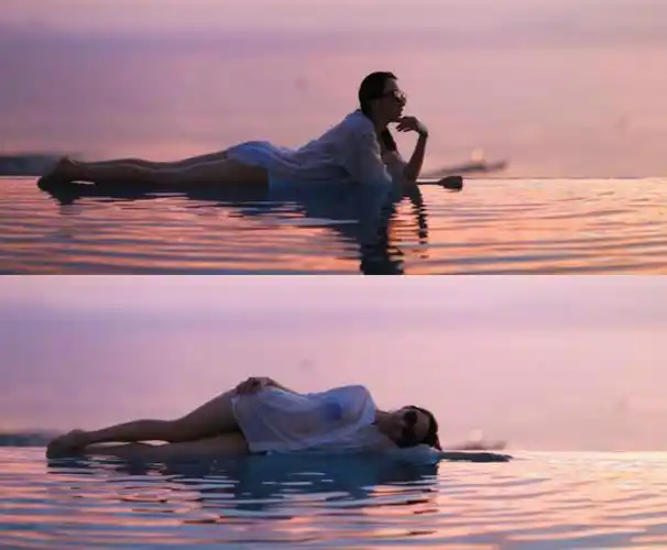 超吸睛张俪曝海边私照