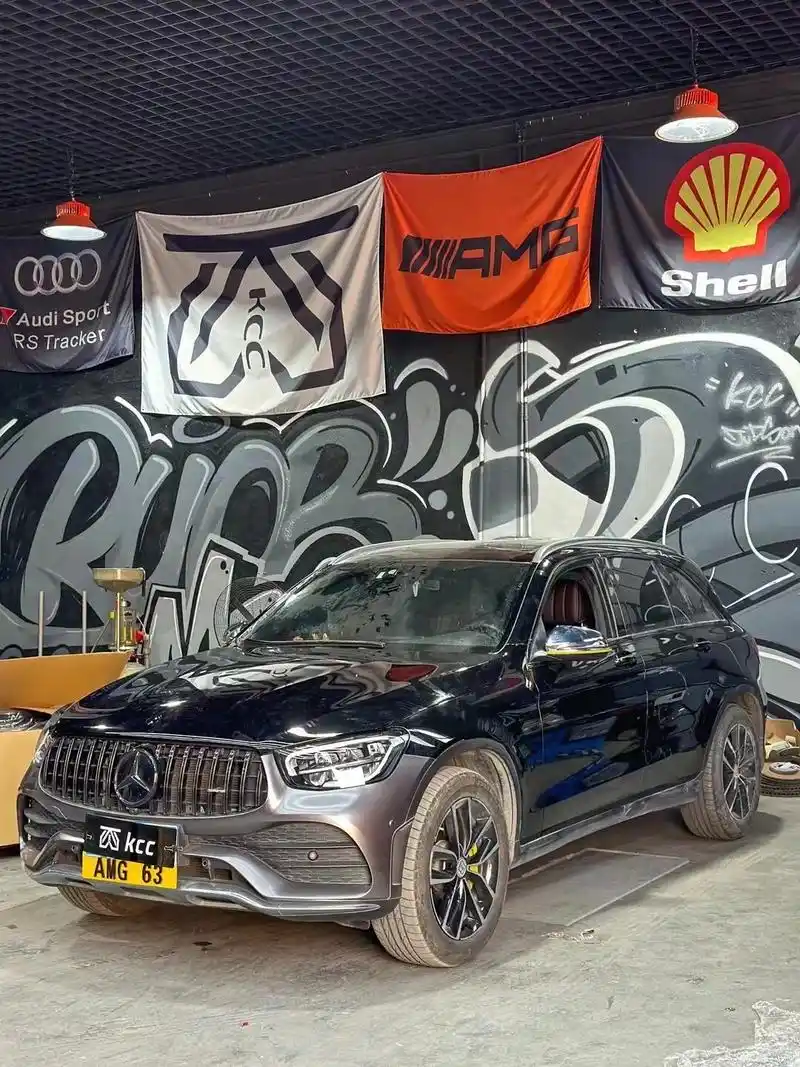 汽配奔驰glc升级案例.升级前布雷博卡钳罩 巴博斯glc联 - 抖音