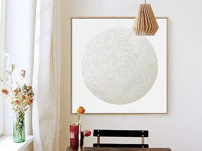 原创北欧点状圆形抽象几何图形金色欧式现代装饰画
