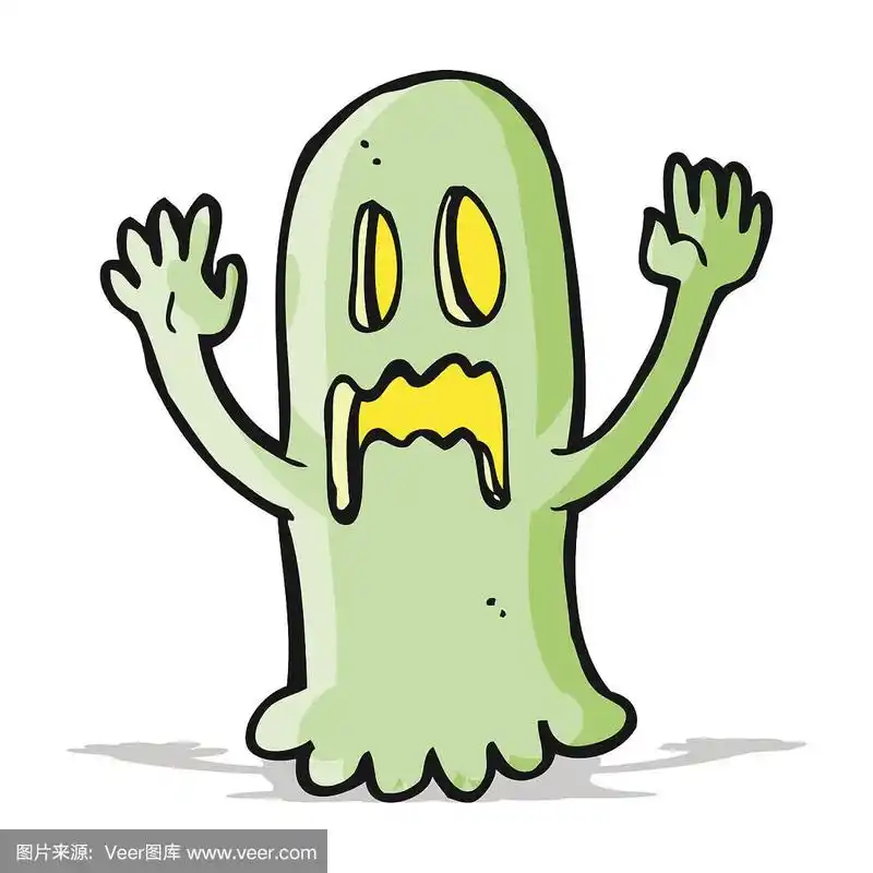 卡通令人毛骨悚然的鬼