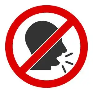 沉默咨询平面光栅禁止说话图标照片