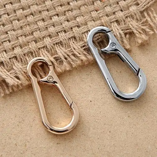 锌合金葫芦登山扣 户外八字扣简约汽车广告钥匙扣配件银色链接扣