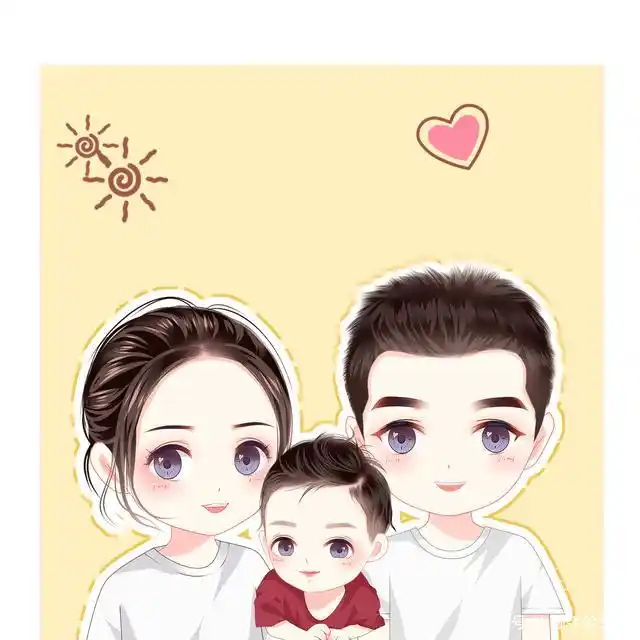 12月你好,珍惜眼前人,一家三口幸福头像
