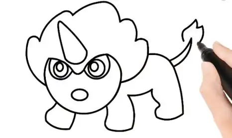 简笔画年兽是怎么画的