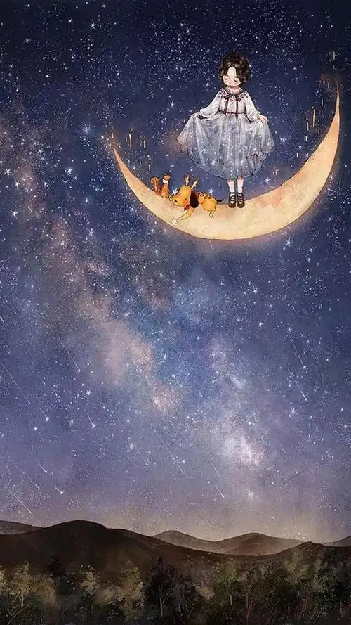 壁纸:森林女孩手帐,纯粹的治愈系