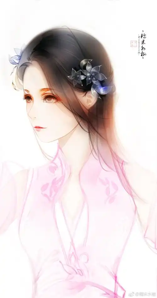 手绘古装美女插画师糯米水榭