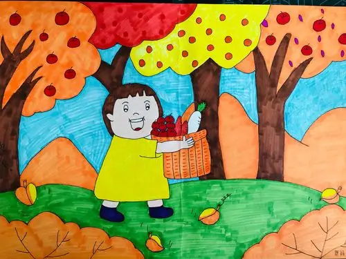 包头市第一实验小学南海分校———秋天"悄悄画"二年级作品投票