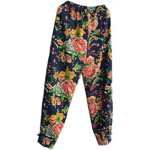 男女中性秋冬东北北大花裤网红炸街加绒灯笼裤棉裤