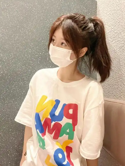 高马尾 八字刘海就是我的出门标配