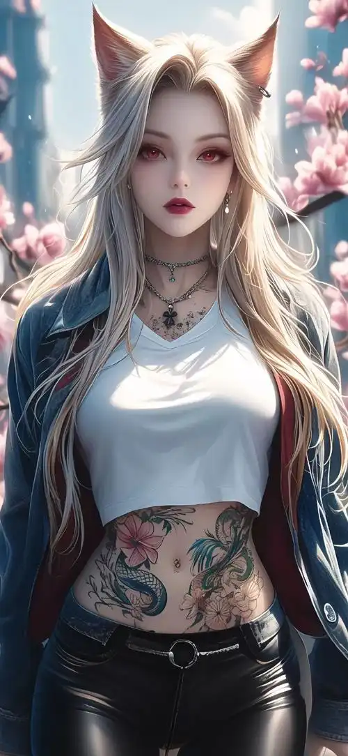 潮酷动漫女生壁纸#手机壁纸