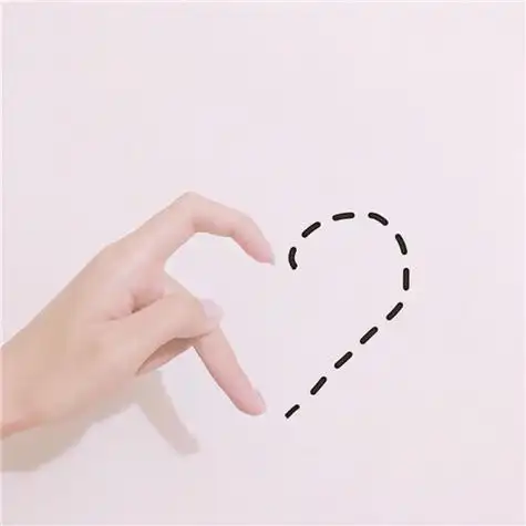 比心手势图片头像女生