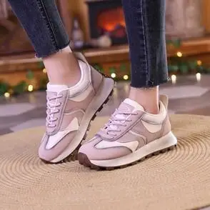 系带休闲深口水钻时尚运动鞋女单鞋2024秋季