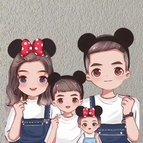 亲子头像一家四口 高清好看的一家四口微信头像图片_感情头像_头像屋