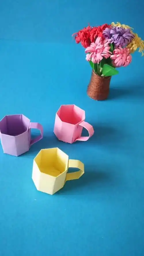 小水杯折纸教程来了～看一遍就会做的手工折纸