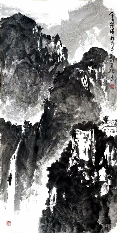 大笔写意绘妙境,浓墨染翰更怡情,曹剑英先生大写意山水画欣赏