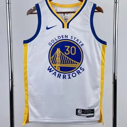 23赛季勇士队v领白色30号库里11号汤普森35号杜兰特戴维斯nba球衣