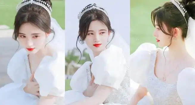 鞠婧祎婚纱造型