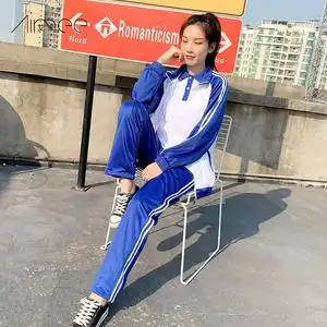 学生蓝白校服套装学院风初中高中生班服韩版运动会开幕式演出服装