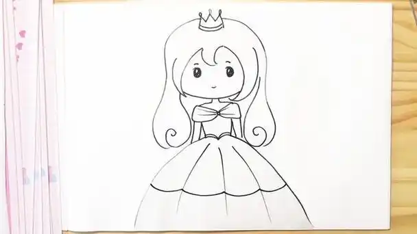 儿童画画小公主 画一个小公主