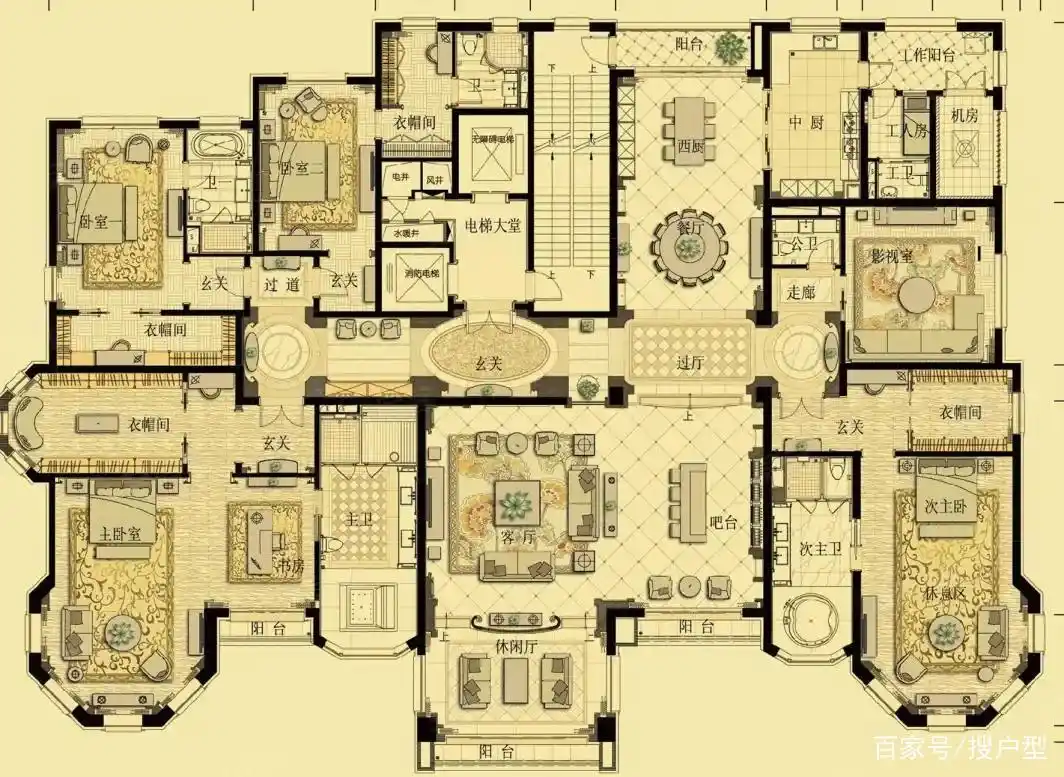 一线海景692平米大平层,这样的户型值得收藏