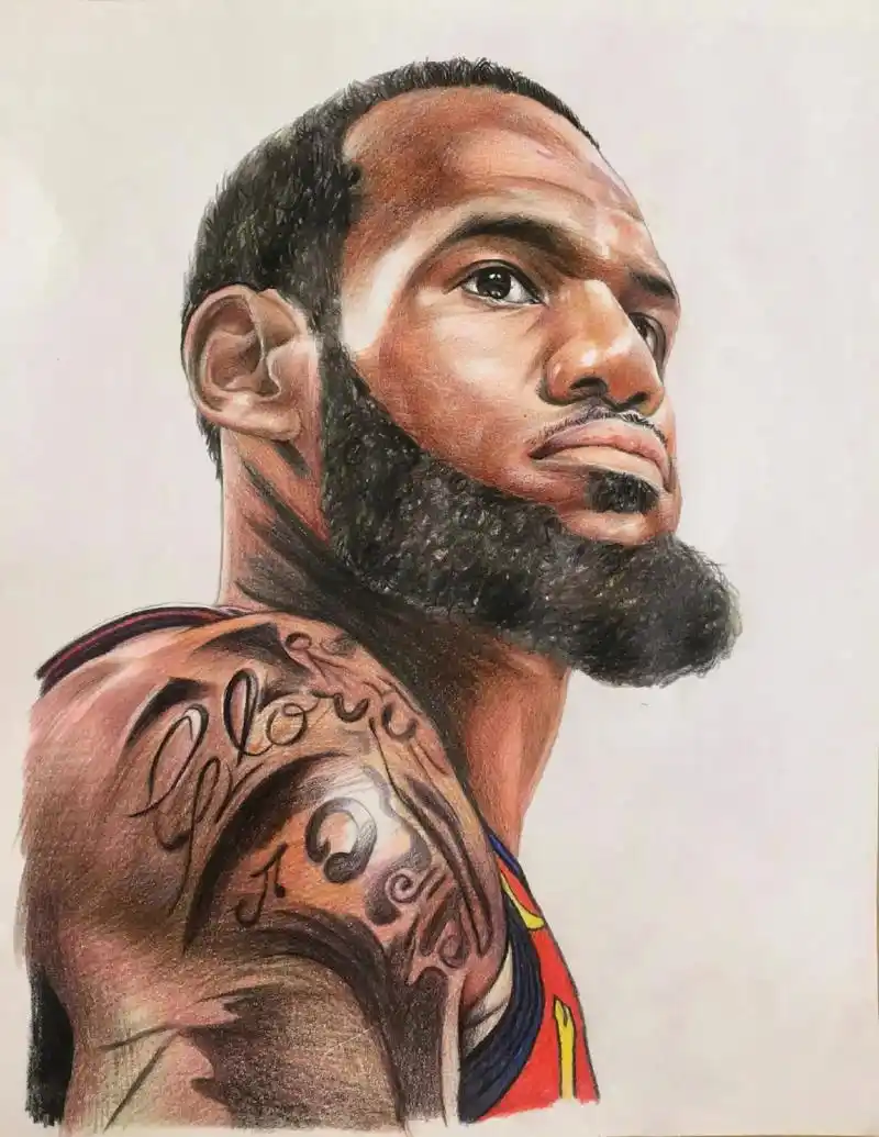 詹姆斯油画#手绘#油画 - 抖音