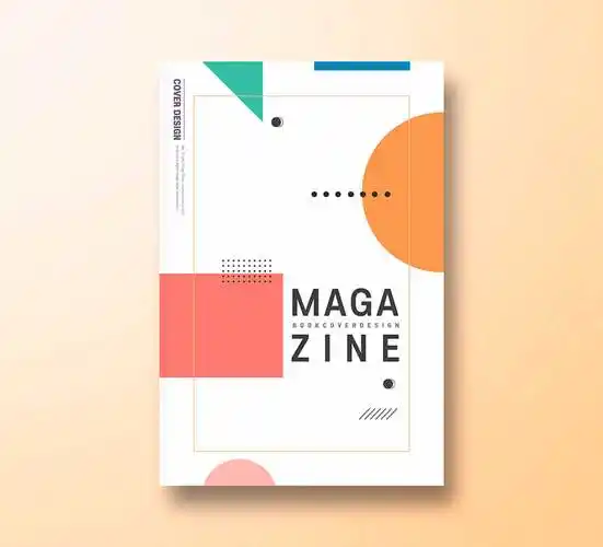 简约图册杂志封面设计模板