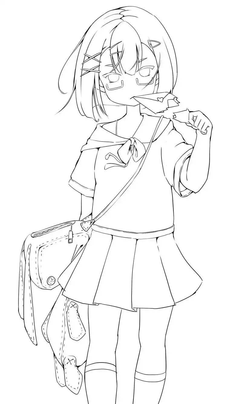 二次元少女#绘画过程#线稿#动漫老婆#手绘 - 抖音