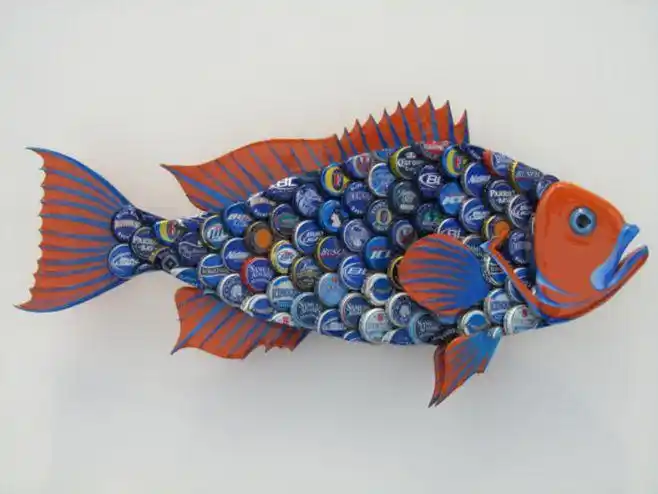 瓶盖 手工 废物利用 创意( picture was found on the esty shop