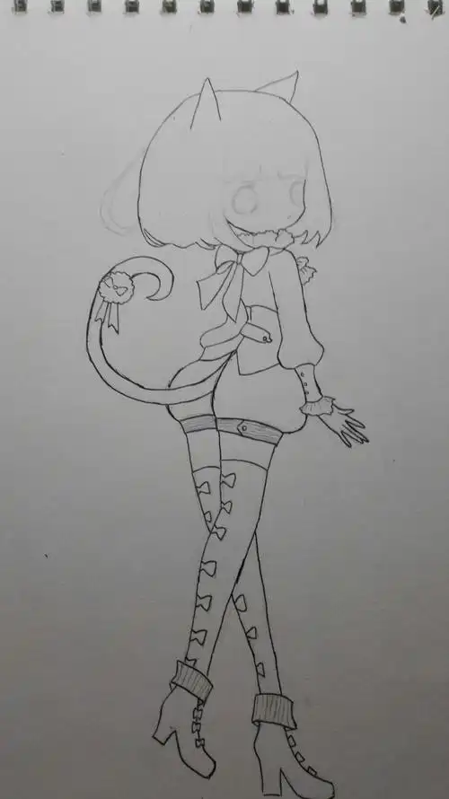 手绘一枚猫女 第8步