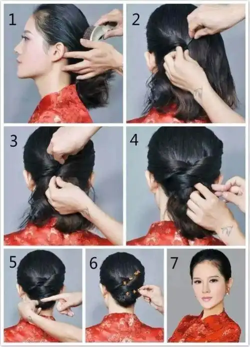 旗袍适合的发型