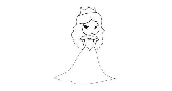 爱洛公主简笔画的画法步骤教程及图片大全