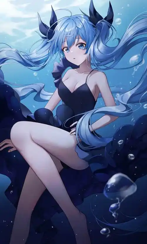深海少女nea的初音未来壁纸插画图片