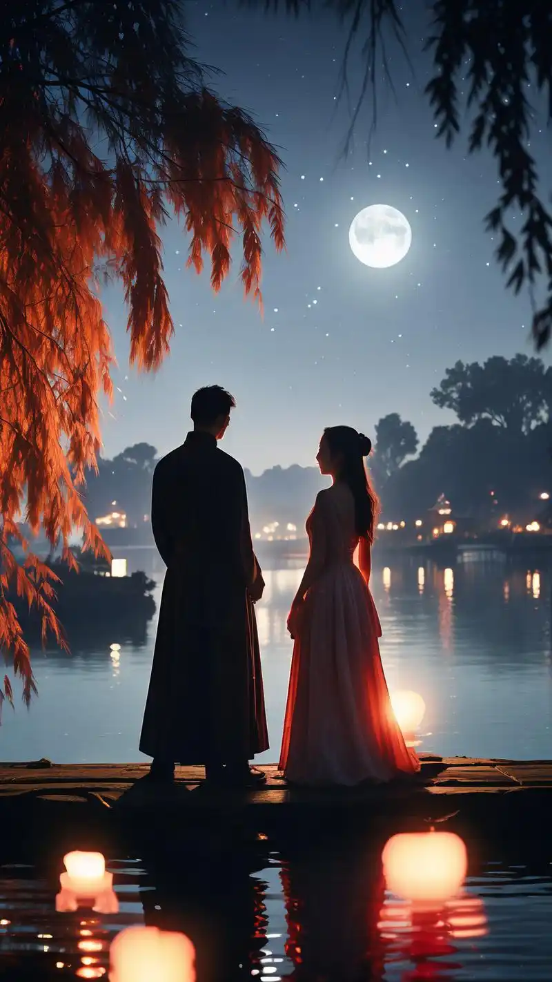 家有老公手机壁纸,月下的浪漫🌙