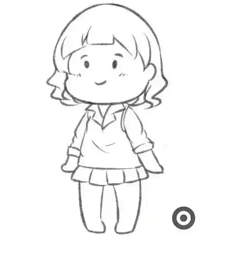 q版教程动漫人物手绘线稿