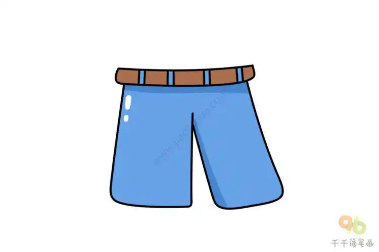 夏天女生短袖短裤简笔画
